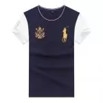 ralph lauren t-shirt with logo big pony 8 an crown r66261 bleu blanc